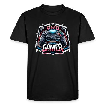 Pro Gamer - Controller Illustration - Men's Premium Organic T-Shirt - black - Front - Nico (187cm)