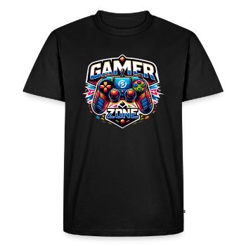 Gamer Zone - Controller Illustration - Men's Premium Organic T-Shirt - black - Front - Nico (187cm)