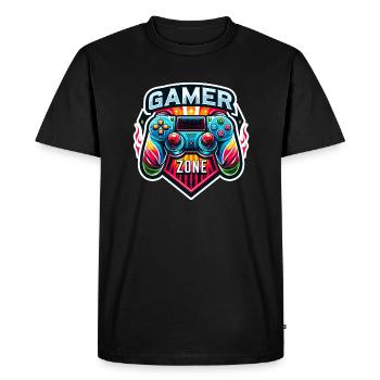 Gamer Zone - Controller Illustration - Men's Premium Organic T-Shirt - black - Front - Nico (187cm)