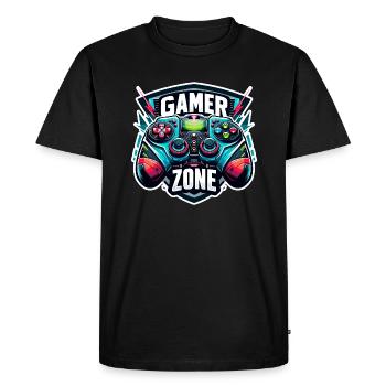 Gamer Zone - Controller Illustration - Men's Premium Organic T-Shirt - black - Front - Nico (187cm)
