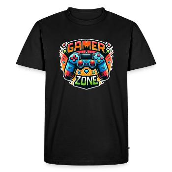 Gamer Zone - Controller Illustration - Men's Premium Organic T-Shirt - black - Front - Nico (187cm)