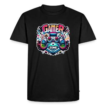 Gamer Zone - Controller Illustration - Men's Premium Organic T-Shirt - black - Front - Nico (187cm)