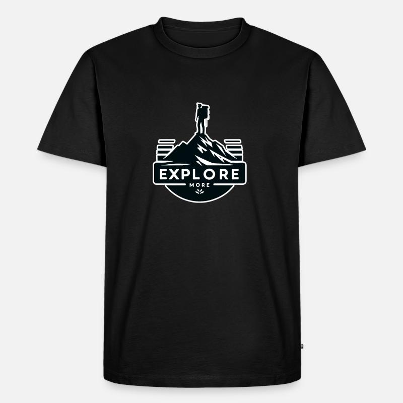 Explore more - Wanderer - Men's Premium Organic T-Shirt - black
