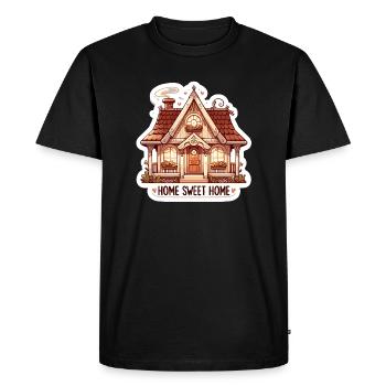 Home Sweet Home - House Illustration - Men's Premium Organic T-Shirt - black - Front - Nico (187cm)
