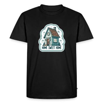 Home Sweet Home - House Illustration - Men's Premium Organic T-Shirt - black - Front - Nico (187cm)