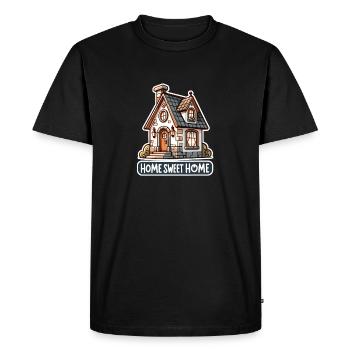 Home Sweet Home - House Illustration - Men's Premium Organic T-Shirt - black - Front - Nico (187cm)
