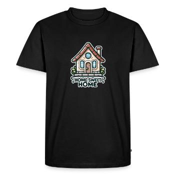 Home Sweet Home - House Illustration - Men's Premium Organic T-Shirt - black - Front - Nico (187cm)