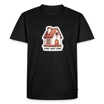 Home Sweet Home - House Illustration - Men's Premium Organic T-Shirt - black - Front - Nico (187cm)