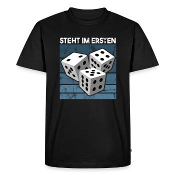 Schocken est le jeu appelé jeu de dés Boire de la bière - T-shirt Premium bio Homme - noir - Devant - Nico (187cm)