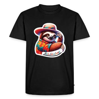 Vacation, Sloth, Dancing, Salsa, Spain, Mexico - Men's Premium Organic T-Shirt - black - Front - Nico (187cm)
