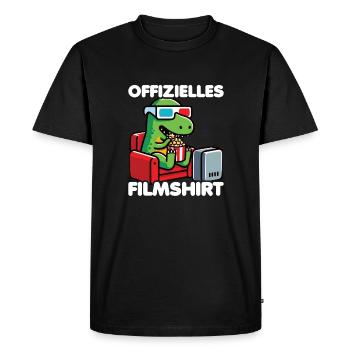 Chemise officielle du film Movie Fans Cineastes T-Rex - T-shirt Premium bio Homme - noir - Devant - Nico (187cm)