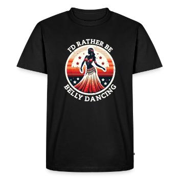 Drôle De Danse Du Ventre Dire Danse Orientale - T-shirt Premium bio Homme - noir - Devant - Nico (187cm)