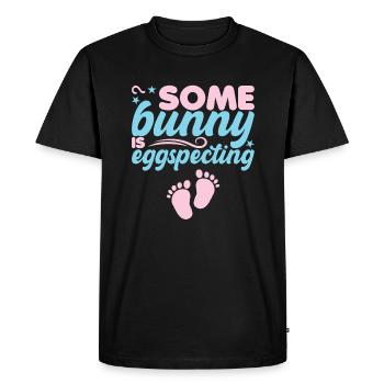 Pâques Grossesse Annonce Oeufs de Pâques - T-shirt Premium bio Homme - noir - Devant - Nico (187cm)
