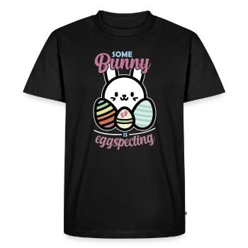 Pâques Grossesse Annonce Oeufs de Pâques - T-shirt Premium bio Homme - noir - Devant - Nico (187cm)