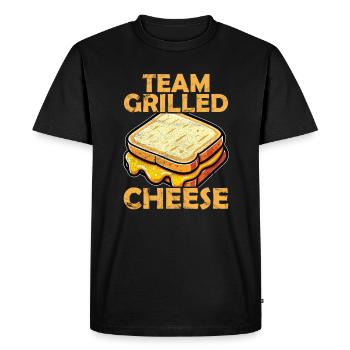 Team Grilled Cheese Lover Funny - Men's Premium Organic T-Shirt - black - Front - Nico (187cm)