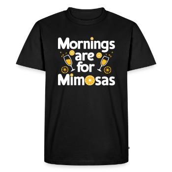 Les matins sont pour les vacances des cocktails des amoureux des mimosas - T-shirt Premium bio Homme - noir - Devant - Nico (187cm)