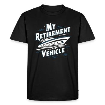 Mon Véhicule De Retraite Yacht Maman Papa Expédition - T-shirt Premium bio Homme - noir - Devant - Nico (187cm)