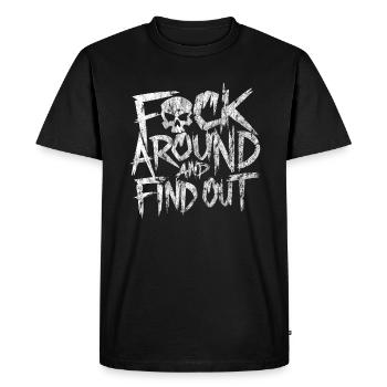 FAFO baise et découvre le squelette - T-shirt Premium bio Homme - noir - Devant - Nico (187cm)