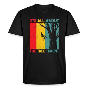 drôle élagiste jeu de mots escalade d’arbre humour - T-shirt Premium bio Homme - noir - Devant - Nico (187cm)