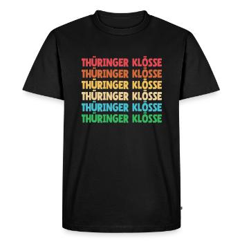 German food, dumplings, Thuringia, dialect, dialect - Men's Premium Organic T-Shirt - black - Front - Nico (187cm)