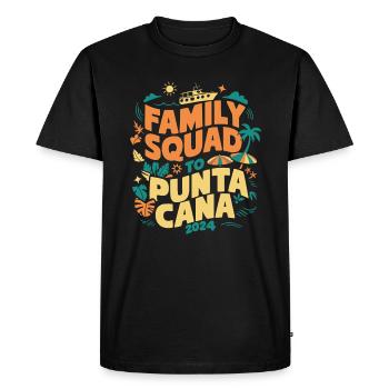Escouade de vacances en famille Punta Cana 2024 vacances d’été - T-shirt Premium bio Homme - noir - Devant - Nico (187cm)