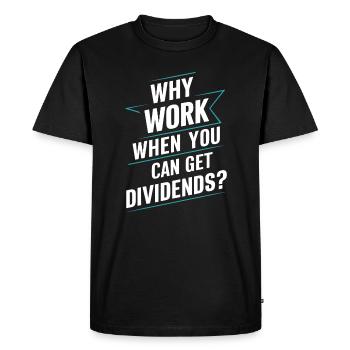 Funny Dividend Investor Financial Independence - Men's Premium Organic T-Shirt - black - Front - Nico (187cm)