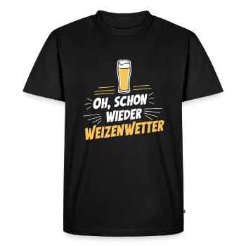Funny Saying Wheat Beer Summer Sun Garden - Men's Premium Organic T-Shirt - black - Front - Nico (187cm)