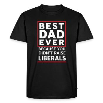 Fête des pères conservateurs Meilleur papa républicain - T-shirt Premium bio Homme - noir - Devant - Nico (187cm)