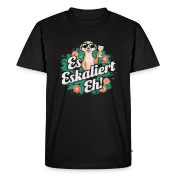 De toute façon, ça s'intensifie de toute façon, l'alcool de fête suricate dit - T-shirt Premium bio Homme - noir - Devant - Nico (187cm)