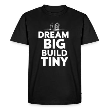 Constructeur de petites maisons drôle disant sa propre maison - T-shirt Premium bio Homme - noir - Devant - Nico (187cm)
