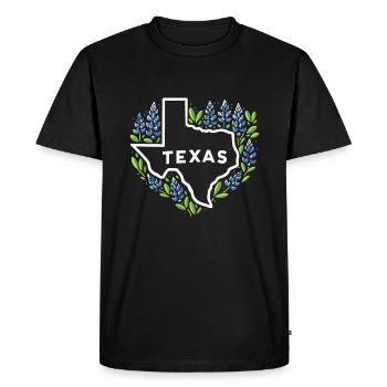Bluebonnet Texas Routes USA Love Texas Filles Garçons - T-shirt Premium bio Homme - noir - Devant - Nico (187cm)