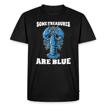 Homard bleu Certains trésors sont bleus du Maine - T-shirt Premium bio Homme - noir - Devant - Nico (187cm)