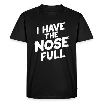 J’ai le nez plein de proverbe allemand danglais - T-shirt Premium bio Homme - noir - Devant - Nico (187cm)