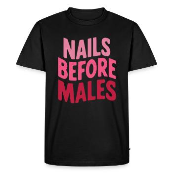 Nail before Males Nail Tech Nail Tech esthéticienne J - T-shirt Premium bio Homme - noir - Devant - Nico (187cm)