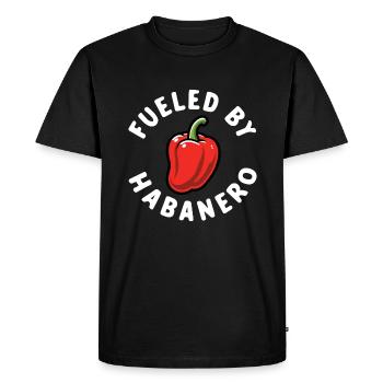 Alimenté Par Habanero Nourriture Épicée Poivre Fan Garçons Fille - T-shirt Premium bio Homme - noir - Devant - Nico (187cm)