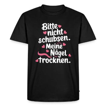 Drying Nails Nail Art Beautician Funny - Men's Premium Organic T-Shirt - black - Front - Nico (187cm)