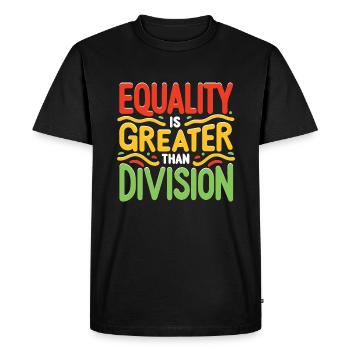 Equality is greater than division African History - Men's Premium Organic T-Shirt - black - Front - Nico (187cm)