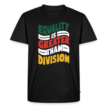Equality is greater than division African History - Men's Premium Organic T-Shirt - black - Front - Nico (187cm)