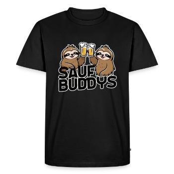Saufbuddy Saufbuddies Saufen Bier Alkohol Party Fau - T-shirt Premium bio Homme - noir - Devant - Nico (187cm)