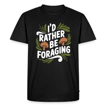 Je préfère cueillir des champignons à la recherche de champignons - T-shirt Premium bio Homme - noir - Devant - Nico (187cm)