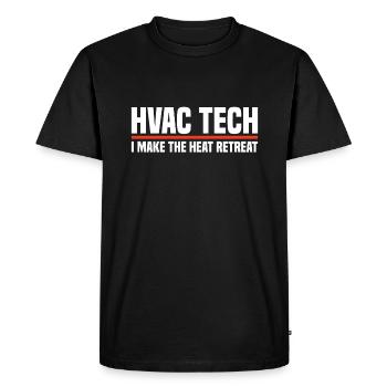 Je fais du technicien drôle de technicien CVC de Heat Retreat - T-shirt Premium bio Homme - noir - Devant - Nico (187cm)