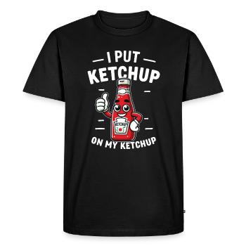 J’ai mis du ketchup sur ma bouteille de ketchup Funny Sauce Ent - T-shirt Premium bio Homme - noir - Devant - Nico (187cm)