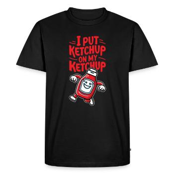 J’ai mis du ketchup sur ma bouteille de ketchup Funny Sauce Ent - T-shirt Premium bio Homme - noir - Devant - Nico (187cm)