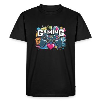 Gaming - Controllers - Men's Premium Organic T-Shirt - black - Front - Nico (187cm)
