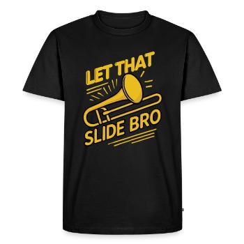Que Slide Bro Drôle Trombone Dire Musicien - T-shirt Premium bio Homme - noir - Devant - Nico (187cm)