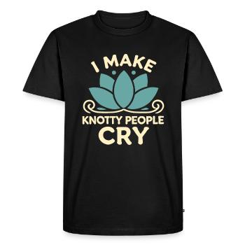 Je fais pleurer les gens noueux Drôle Massothérapeute H - T-shirt Premium bio Homme - noir - Devant - Nico (187cm)