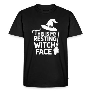 This is my resting witch face Spooky Halloween Wit - Men's Premium Organic T-Shirt - black - Front - Nico (187cm)