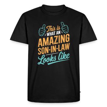 Voici à quoi ressemble un gendre incroyable - T-shirt Premium bio Homme - noir - Devant - Nico (187cm)