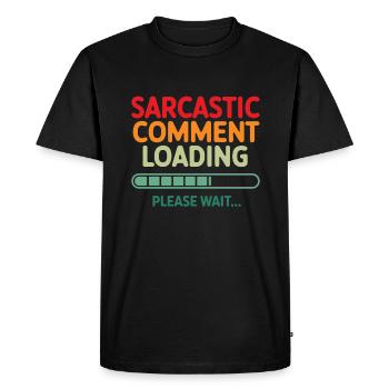 Chargement des commentaires sarcastiques s’il vous plaît attendez Programmeur - T-shirt Premium bio Homme - noir - Devant - Nico (187cm)