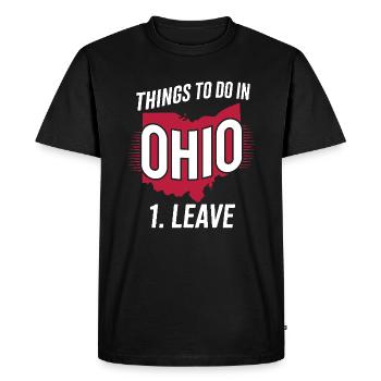 Choses à faire Ohio 1. Laisser un mème drôle de l’Ohio - T-shirt Premium bio Homme - noir - Devant - Nico (187cm)